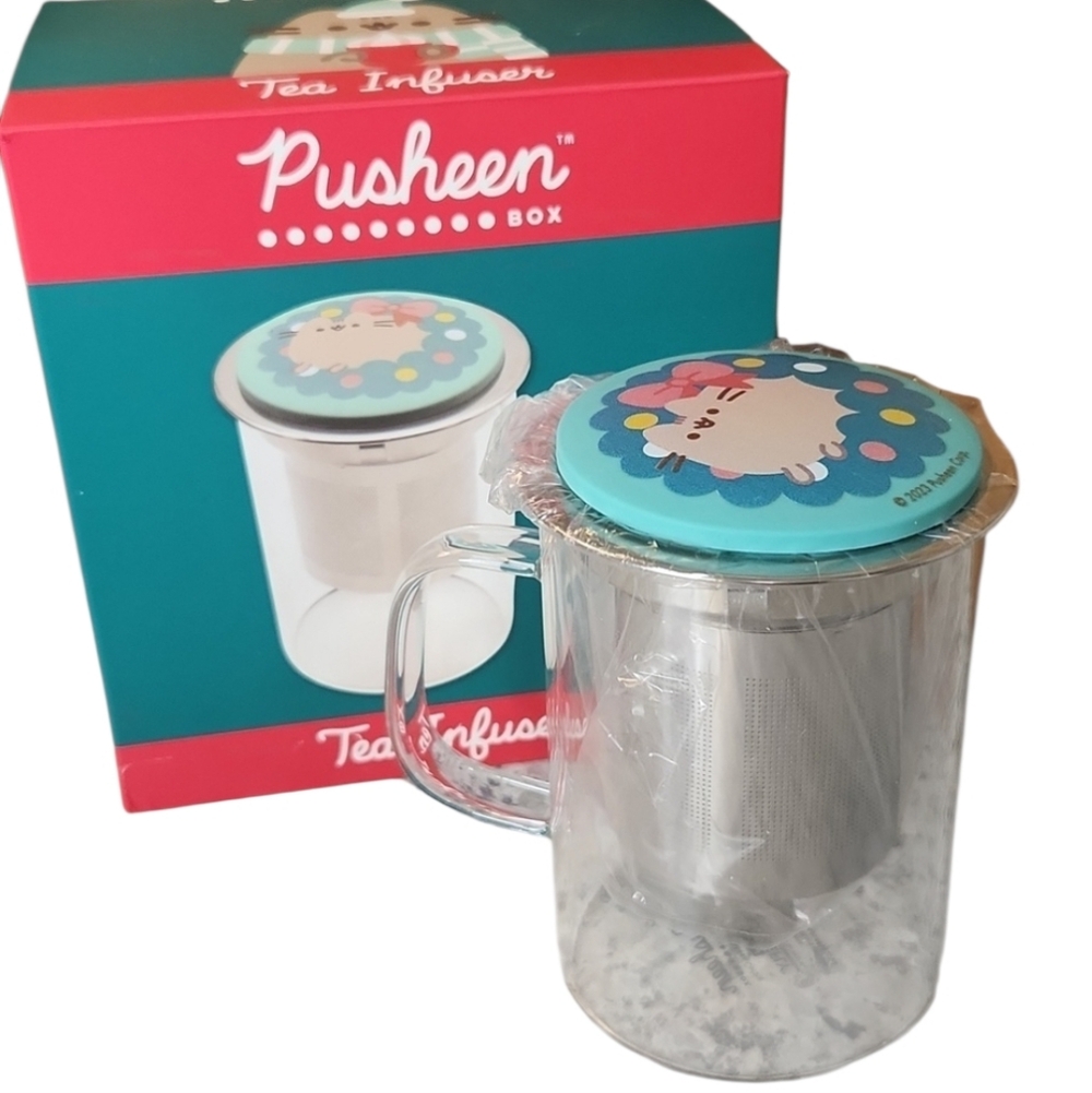 Pusheen Christmas Tea Infuser Mug Box Exclusive Cat Cup w Lid